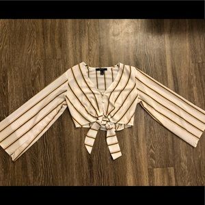 Cropped tied long sleeve shirt from forever 21